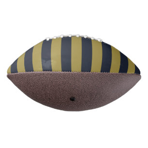 エレガント金ゴールド&ネイビーブルー垂直ストライプ アメリカンフットボール
