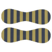 エレガント金ゴールド&ネイビーブルー垂直ストライプ ソフトボール (パネル)