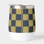 エレガント金ゴールド&ネイビー市松模様にル型 (右面)