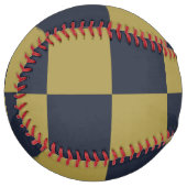 エレガント金ゴールド&ネイビー市松模様にル型 ソフトボール (正面左)