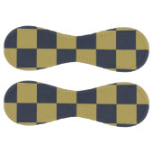 エレガント金ゴールド&ネイビー市松模様にル型 ソフトボール (パネル)