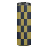 エレガント金ゴールド&ネイビー市松模様にル型 タンブラー (裏面)