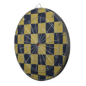 エレガント金ゴールド&ネイビー市松模様にル型 ダーツボード (正面右)