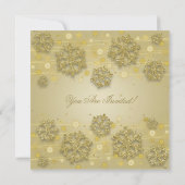 エレガント金ゴールド&パープルクリスマスホリデーパーティー 招待状 (裏面)