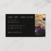 エレガント金ゴールド・パープルデザイン日本のスタイル 名刺 (裏面)