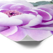 エレガント金ゴールド&パープルフローラユーカリ結婚ス ポスター (角)