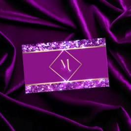 エレガント金ゴールド&ピンクグリッターモダン名刺 名刺