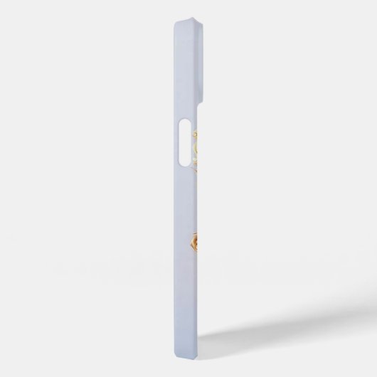 エレガント金ゴールド・フレームに表示される青華美バラ Case-Mate iPhoneケース (裏面 / 右)