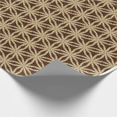 エレガント金ゴールド&ブラウンスターアニス ラッピングペーパー (角)