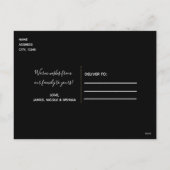 エレガント金ゴールド&ブラックナツクラッカーホリデーフォト シーズンポストカード (裏面)