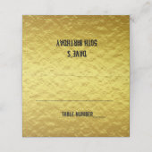 エレガント金ゴールド&ブラック50バースデーパーティー座席表 プレイスカード (外部開封)