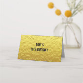 エレガント金ゴールド&ブラック50バースデーパーティー座席表 プレイスカード (裏面)