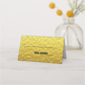 エレガント金ゴールド&ブラック50バースデーパーティー座席表 プレイスカード (正面)