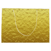 エレガント金ゴールド&ブラック50th Any Age Birthday Party ラージペーパーバッグ (裏面)