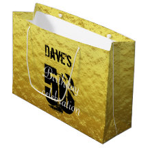 エレガント金ゴールド&ブラック50th Any Age Birthday Party