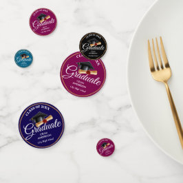 エレガント金ゴールド・ブラック&ネイビー卒業党サプライズ コンフェッティ