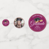 エレガント金ゴールド・ブラック&ネイビー卒業党サプライズ コンフェッティ (正面)