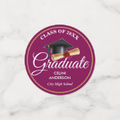 エレガント金ゴールド・ブラック&ネイビー卒業党サプライズ コンフェッティ (スモール正面)