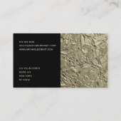 エレガント金ゴールド・ブラック・ファイナンス・コンサルタント 名刺 (裏面)