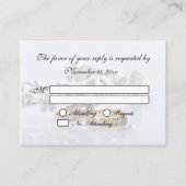 エレガント金ゴールド/プラチ結婚ナーズRSVPカード エンクロージャーカード (裏面)