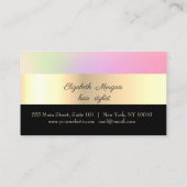 エレガント金ゴールド、ホログラフィックロイヤリティカード ロイヤリティカード (裏面)