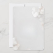 エレガント金ゴールド&ホワイトオーバーレイ結婚花 招待状 (裏面)