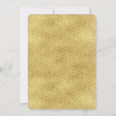 エレガント金ゴールド&ホワ縁どイト50thバースデーパーティー 招待状 (裏面)