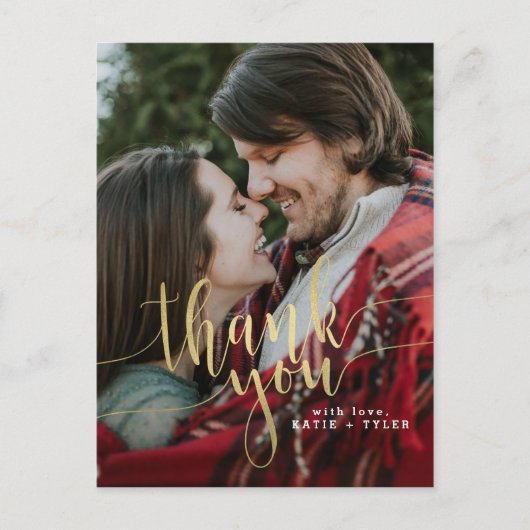 エレガント金ゴールド ポストカード (正面)