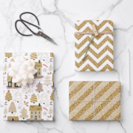 エレガント金ゴールド ラッピングペーパーシート