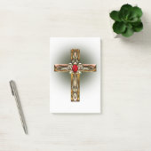 エレガント金ゴールド&ルビークロス ポストイット (オフィス)