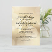 エレガント金ゴールド《写真》ぼけ味ライトシック結婚ズ 招待状 (スタンド正面)