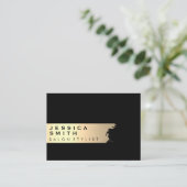 エレガント金ゴールド 名刺 (スタンド正面)