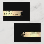 エレガント金ゴールド 名刺 (正面/裏面)