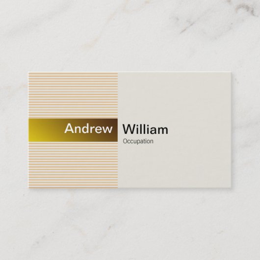 エレガント金ゴールド 名刺 (正面)