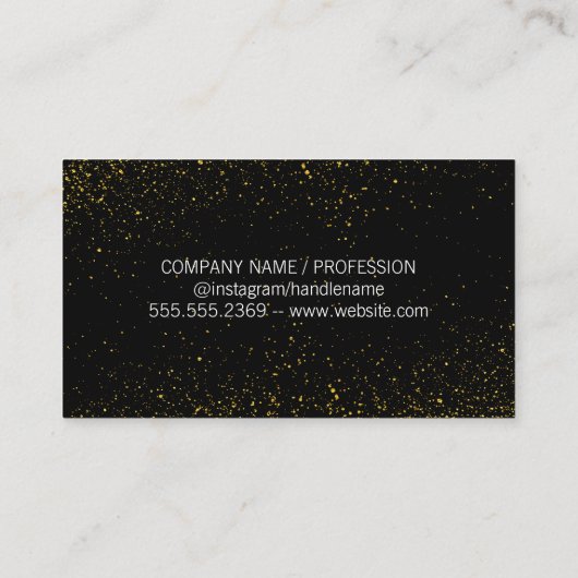 エレガント金ゴールド 名刺 (裏面)