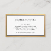 エレガント金ゴールド 名刺 (裏面)