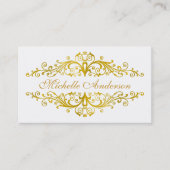 エレガント金ゴールド 名刺 (正面)