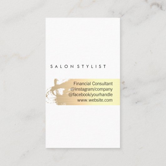 エレガント金ゴールド 名刺 (裏面)