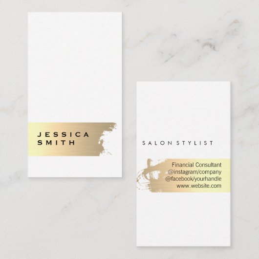 エレガント金ゴールド 名刺 (正面/裏面)