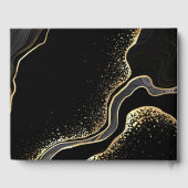 エレガント金ゴールド&黒花植物園 ゲストブック (裏面)