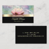 エレガント金ゴールド、Lotusホログラフィックオパール 名刺 (正面/裏面)