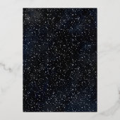 エレガント金ゴールド | Nutcrackerクリスマスホリデーパーティー 箔招待状 (裏面)