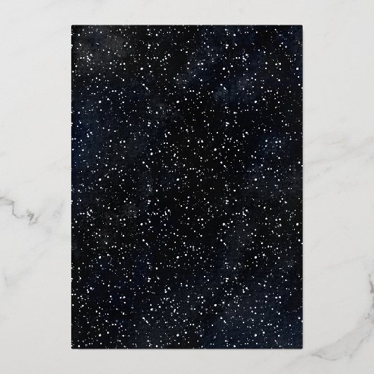 エレガント金ゴールド | Nutcrackerクリスマスホリデーパーティー 箔招待状 (裏面)