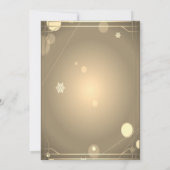 エレガント金ゴールド、PineTree Companyクリスマス 招待状 (裏面)