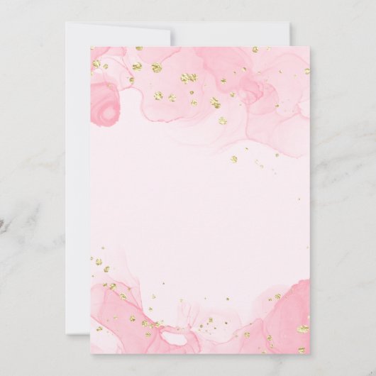 エレガント金ゴールドAC搭載のミニマル結婚式招待状 招待状 (裏面)