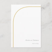 エレガント金ゴールドArchの結婚詳細エンクロージャカード エンクロージャーカード (裏面)