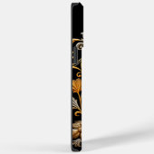 エレガント金ゴールドBフローラ装飾付き Case-Mate iPhoneケース (裏面 / 右)