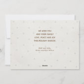 エレガント金ゴールドJOYFUL数々のフォトクリスマス シーズンカード (裏面)