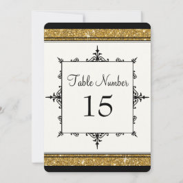 エレガント金ゴールドnブラックヴィンテージスクリプトタイポグラフィ 招待状