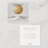 エレガント金ゴールドVenusイヤリング表示 スクエア名刺 (正面/裏面)